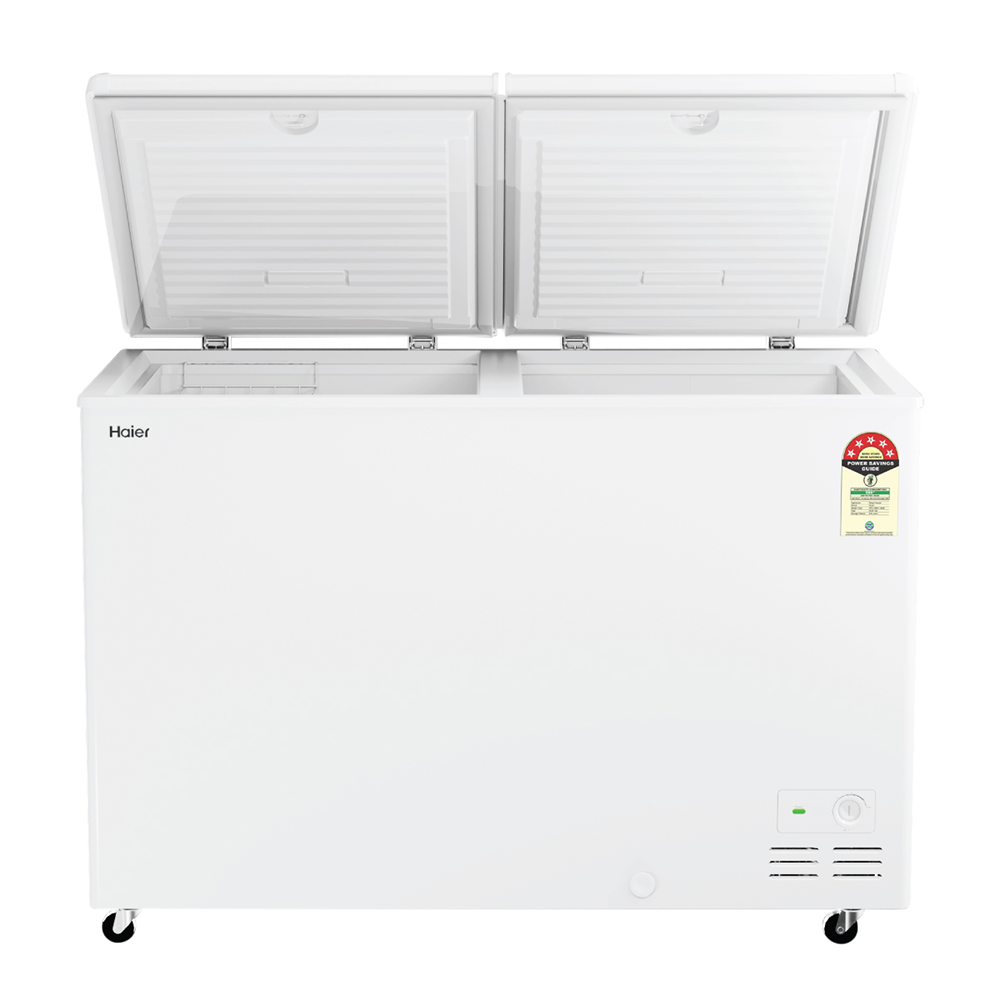 Haier Deep Freezer 355L, Hard Top Convertible Double Door (White)